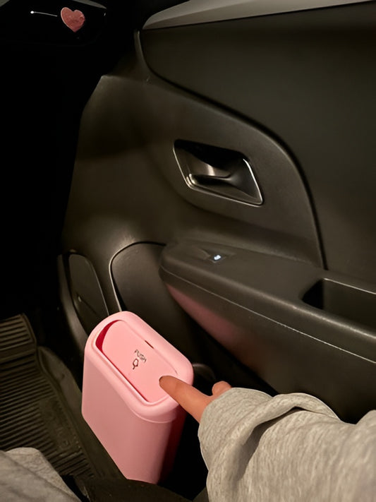 Mini Pink Trash Can for Cars