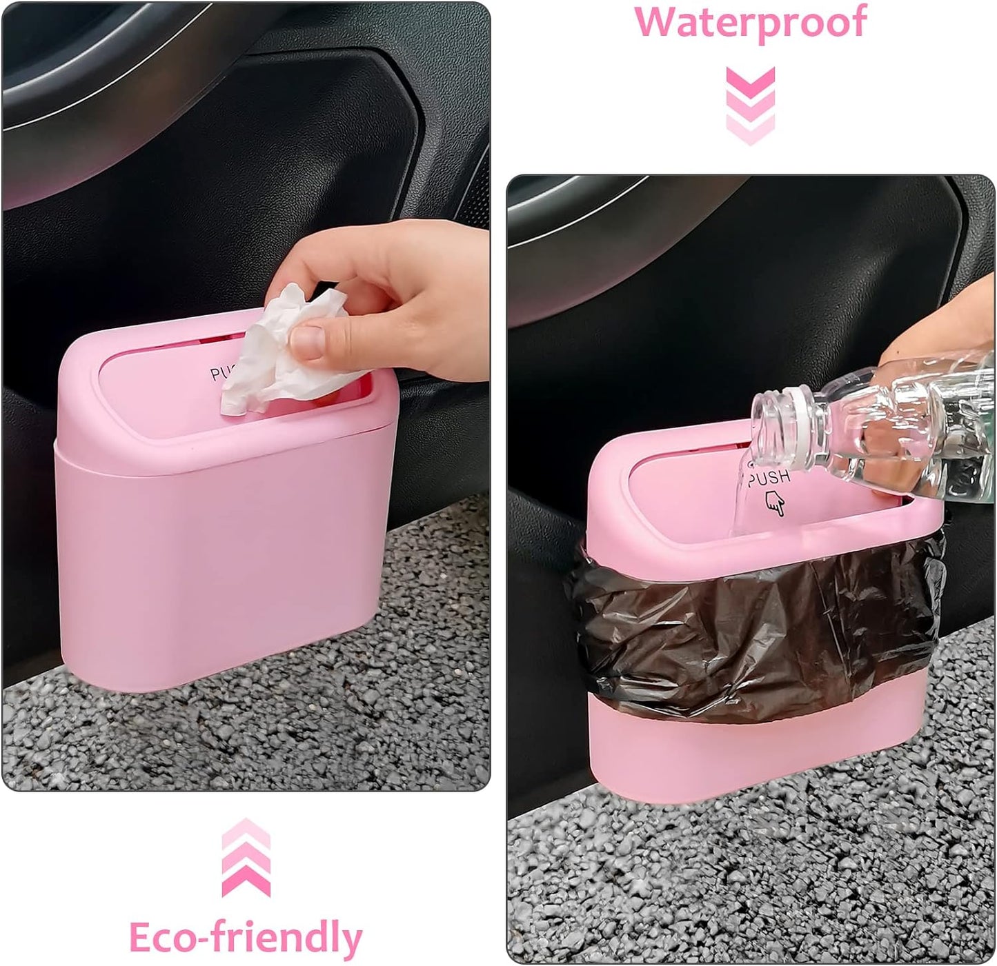 Mini Pink Trash Can for Cars