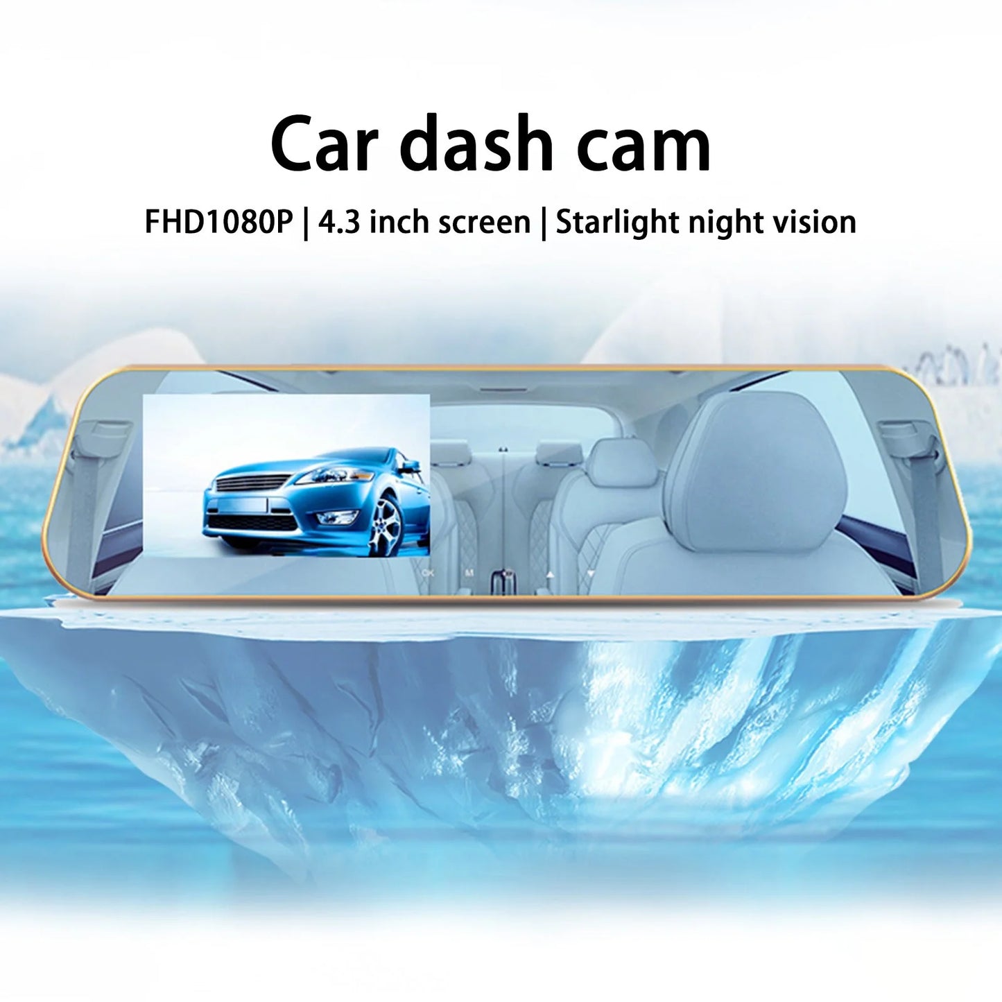 Front and Rearview Recording Dash Cam Mirror